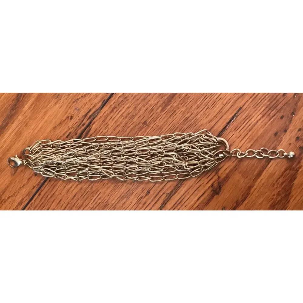 Multi-Strand Gold-Tone Link Adjustable 6'-7 1/2